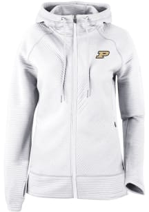 Womens Purdue Boilermakers White Columbia Pack It Up Long Sleeve Full Zip Jacket
