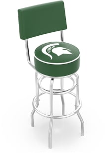 Black Michigan State Spartans Double-Ring Swivel with Back Pub Stool