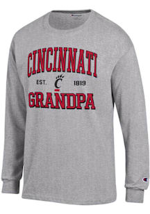 Champion Cincinnati Bearcats Grey Est. Date Grandpa Jersey Long Sleeve T Shirt