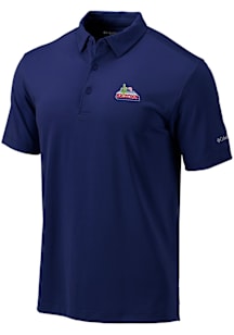 Columbia Arizona Wildcats Mens Navy Blue Vault Heat Seal Omni Wick Drive Short Sleeve Polo