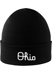 LogoFit Ohio State Buckeyes Black North Pole Mens Knit Hat