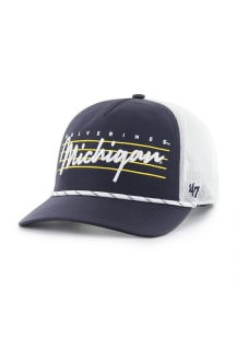 47 Navy Blue Michigan Wolverines Downburst Hitch Adjustable Hat