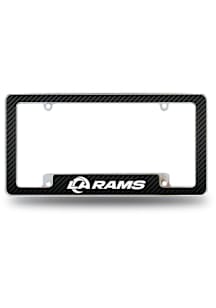 Los Angeles Rams Carbon Fiber All Over Chrome License Plate Frame - Black