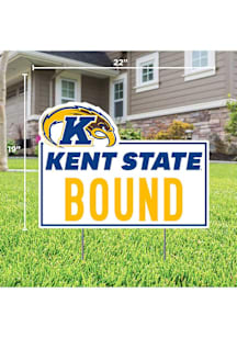 Kent State Golden Flashes Bound Yard Sign - White