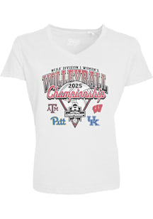 Blue 84  Womens White 2025 Womens Volleyball Final Four Short Sleeve T-Shirt