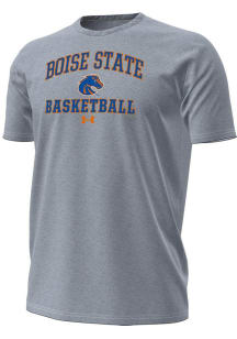 Under Armour Boise State Broncos Grey Basketball Performance Short Sleeve T Shirt