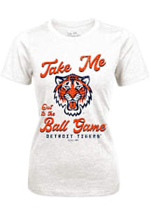 Detroit Tigers Womens White Triblend Short Sleeve T-Shirt