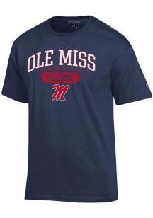 Champion Ole Miss Rebels Navy Blue Pill Alumni Jersey Short Sleeve T Shirt