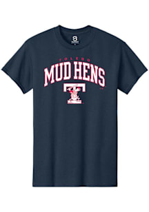 Summit Sportswear Toledo Mud Hens Navy Blue Arch Mascot Short Sleeve T Shirt