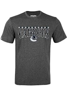 Levelwear Vancouver Canucks Grey Richmond Snowflakes Short Sleeve T Shirt