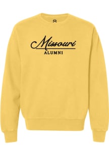 Summit Sportswear Missouri Tigers Womens Yellow Alumni Crew Sweatshirt