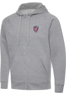 Antigua Indy Eleven Mens Grey Victory Long Sleeve Full Zip Jacket