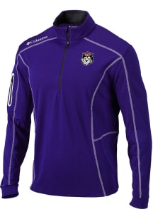 Mens Washington Huskies Purple Columbia Vault Heat Seal Omni Wick Shotgun Qtr Zip Pullover