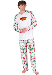 Concepts Sport Oklahoma State Cowboys Mens White Holiday Tidings Sleep Pants