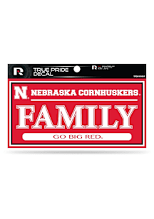 Nebraska Cornhuskers True Pride Family Auto Decal - Red