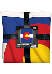 Colorado 50 x 60 Flag Sherpa Fleece Blanket - Blue