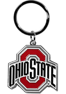 Red Ohio State Buckeyes Enameled Keychain