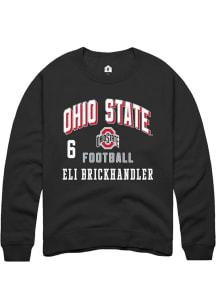 Eli Brickhandler Rally Mens Black Ohio State Buckeyes NIL Arch Logo Player Crew