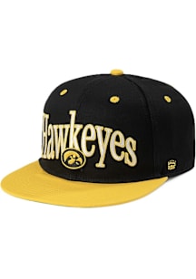 Homefield Iowa Hawkeyes Black Wordmark Arch Mens Snapback Hat