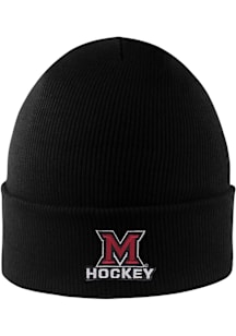 LogoFit Miami RedHawks Black North Pole Mens Knit Hat