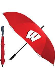 Red Wisconsin Badgers Reverse Open Umbrella