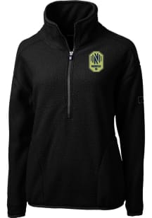 Cutter and Buck Nashville SC Womens Black Cascade Sherpa Qtr Zip