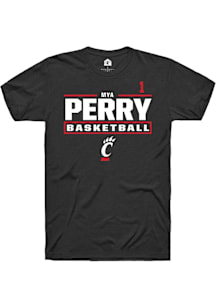 Mya Perry Cincinnati Bearcats Black NIL Stacked Box Short Sleeve Player T Shirt