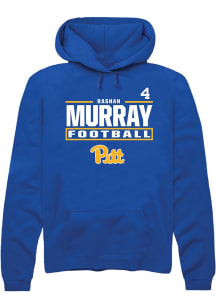 Rashan Murray Rally Mens Blue Pitt Panthers NIL Stacked Box Player Hood