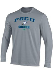 Under Armour Florida Gulf Coast Eagles Grey Soccer Performance Long Sleeve T Shirt