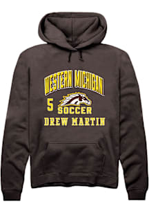 Drew Martin Western Michigan Broncos Mens Brown NIL Arch Logo Player Hood