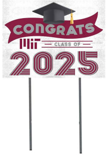 MIT Engineers KH Sports Fan 18x24 Yard Sign with Stakes Class of 2025 Yard Sign - White