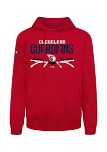 Levelwear Cleveland Guardians Mens Red Podium Arcade Long Sleeve Hoodie