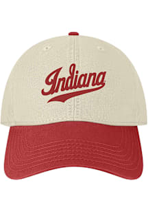 Indiana Hoosiers EZA Twill Script Adjustable Hat - Ivory