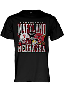 Maryland Terrapins Black Football vs Nebraska Cornhuskers Short Sleeve T Shirt