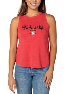 Womens Red Nebraska Cornhuskers Swing Tank Top