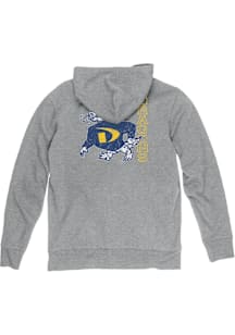 Blue 84 Drexel Dragons Mens Grey Front Back Laguna Long Sleeve Full Zip Jacket