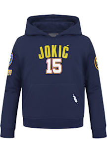 Nikola Jokic Pro Standard Denver Nuggets Youth Classic Long Sleeve Player Hoodie Navy Blue