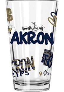 Akron Zips 16oz Pint Glass - Navy Blue