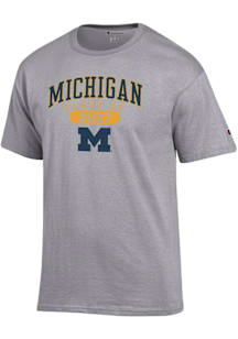 Champion Michigan Wolverines Grey Class of 2027 Jersey Short Sleeve T Shirt