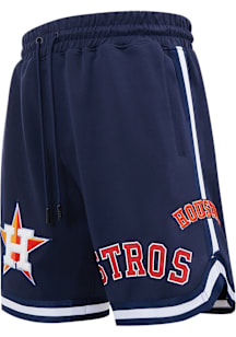 Pro Standard Houston Astros Mens Navy Blue Classic Chenille Shorts