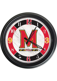 Black Maryland Terrapins Outdoor LED Wall Clock