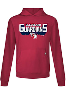 Levelwear Cleveland Guardians Mens Red Relay Retro 3D Hood