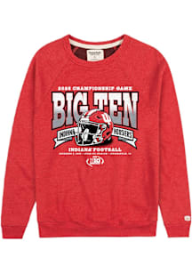 Homefield Indiana Hoosiers Mens Crimson Big Ten Football Championship Bound Long Sleeve Fashion Sw..