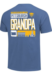 Pitt Panthers Grandpa Short Sleeve T Shirt - Blue