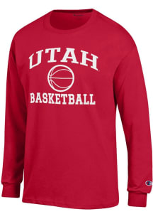 Champion Utah Utes Red Basketball Jersey Long Sleeve T Shirt