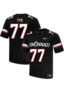 Taran Tyo Nike Mens Black Cincinnati Bearcats Football NIL Name And Number Football Jersey