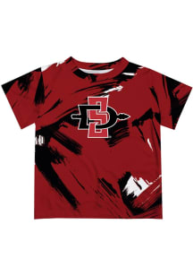 Vive La Fete San Diego State Aztecs Infant Paint Brush Short Sleeve T-Shirt Red
