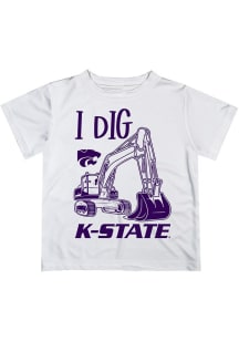 Infant K-State Wildcats White Vive La Fete Excavator Short Sleeve T-Shirt