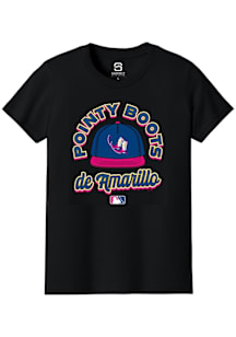 Summit Sportswear Amarillo Sod Poodles Youth Black Circle Cap Copa Short Sleeve T-Shirt