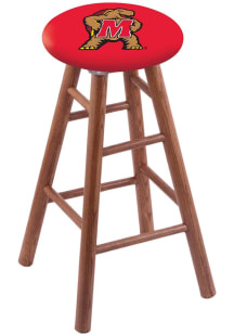 Brown Maryland Terrapins Round Cushion Oak Pub Stool